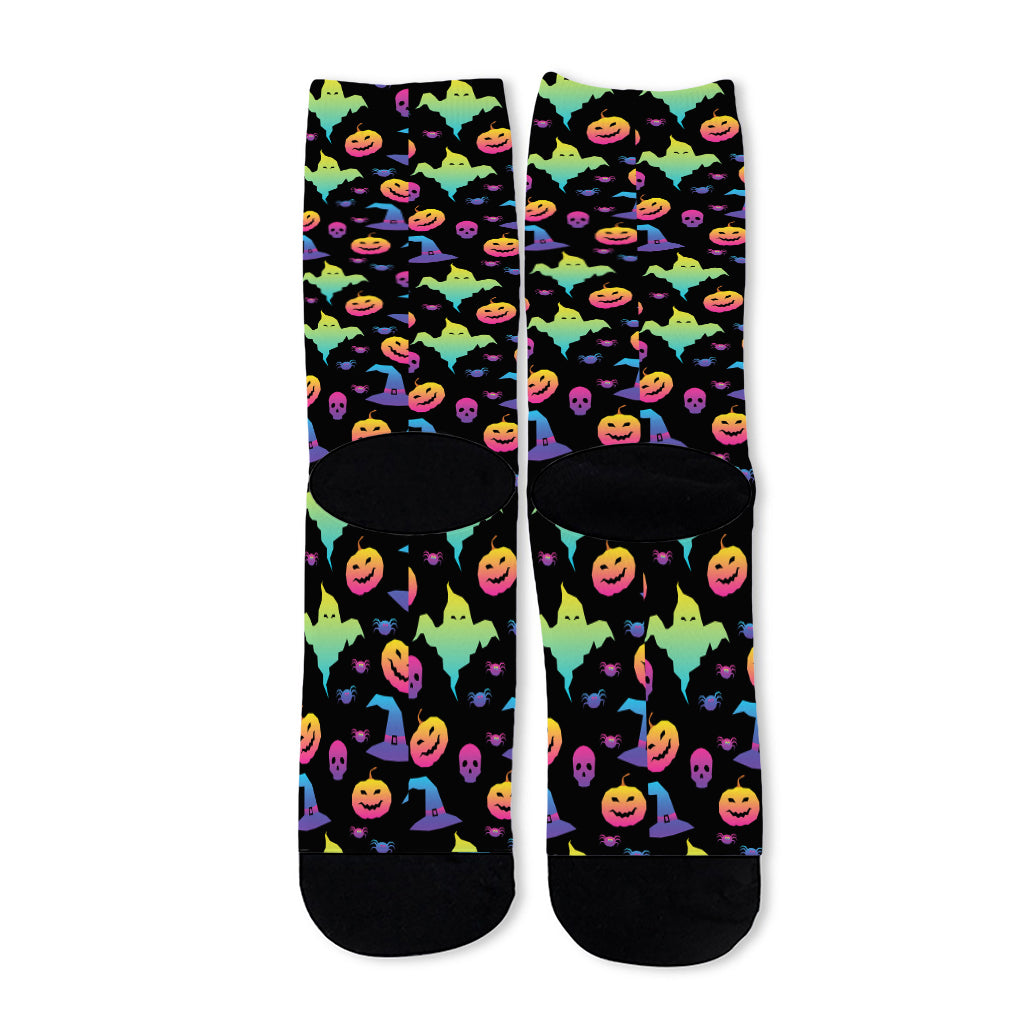 Colorful Halloween Party Pattern Print Long Socks