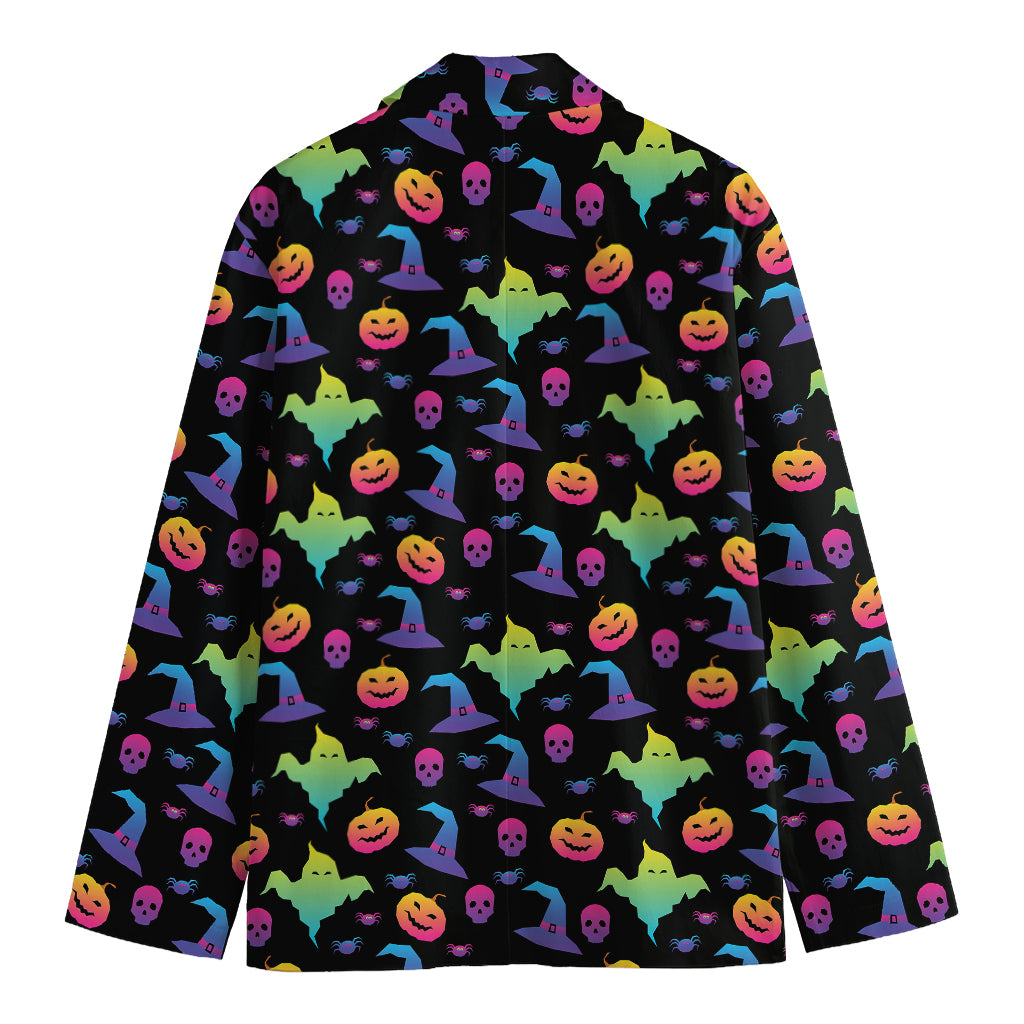 Colorful Halloween Party Pattern Print Men's Blazer