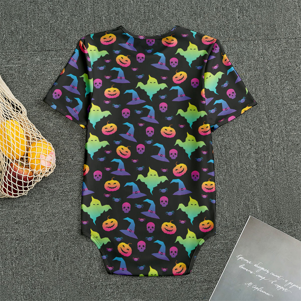 Colorful Halloween Party Pattern Print Men's Bodysuit
