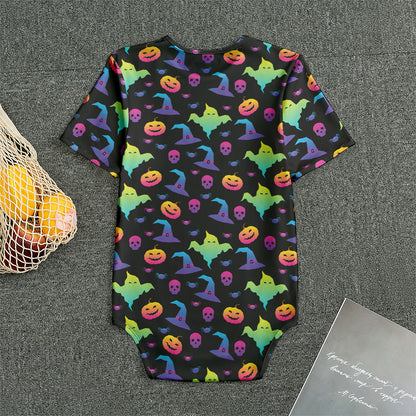 Colorful Halloween Party Pattern Print Men's Bodysuit