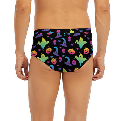 Colorful Halloween Party Pattern Print Men's Briefs