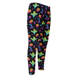 Colorful Halloween Party Pattern Print Men's Compression Pants