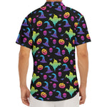 Colorful Halloween Party Pattern Print Men's Deep V-Neck Shirt