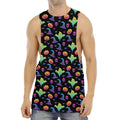 Colorful Halloween Party Pattern Print Men's Muscle Tank Top