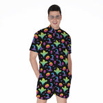 Colorful Halloween Party Pattern Print Men's Rompers