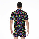Colorful Halloween Party Pattern Print Men's Rompers