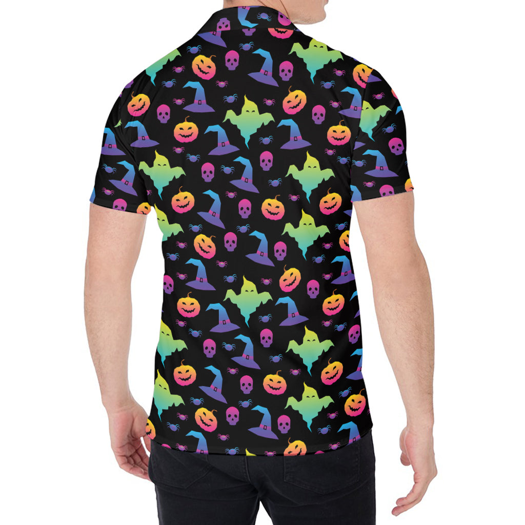 Colorful Halloween Party Pattern Print Men's Shirt