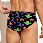 Colorful Halloween Party Pattern Print Men's Swim Briefs