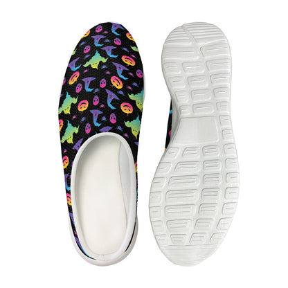 Colorful Halloween Party Pattern Print Mesh Casual Shoes
