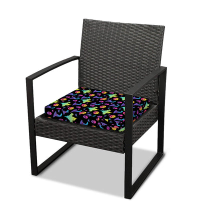 Colorful Halloween Party Pattern Print Outdoor Seat Cushion Cover
