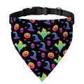 Colorful Halloween Party Pattern Print Over The Collar Dog Bandana