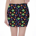 Colorful Halloween Party Pattern Print Pencil Mini Skirt