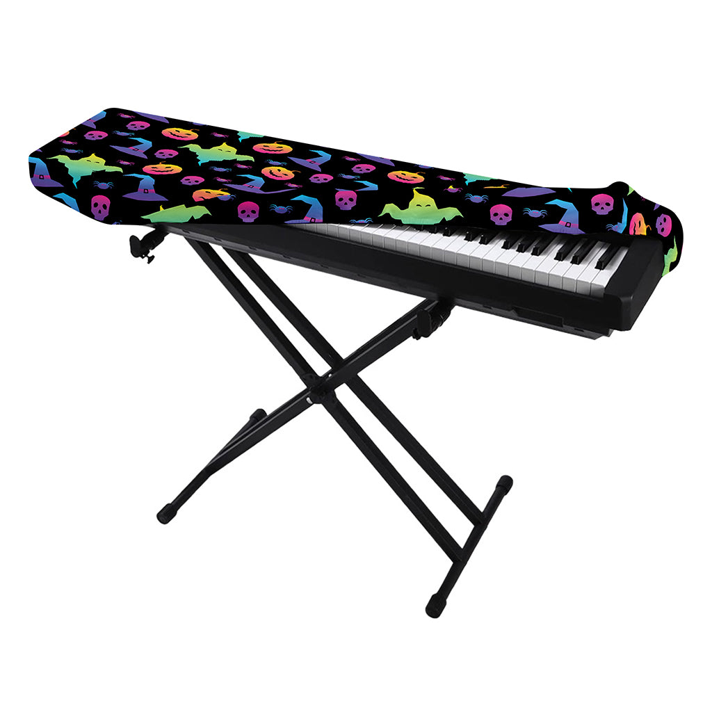 Colorful Halloween Party Pattern Print Piano Keyboard Cover