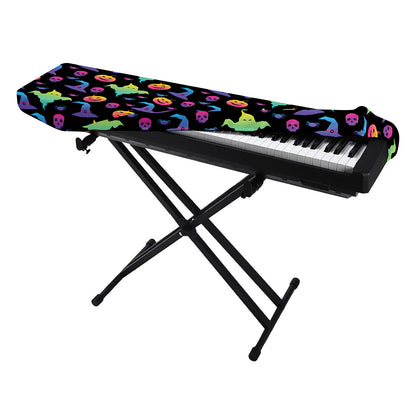Colorful Halloween Party Pattern Print Piano Keyboard Cover