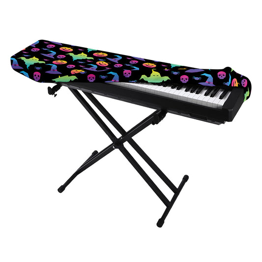 Colorful Halloween Party Pattern Print Piano Keyboard Cover
