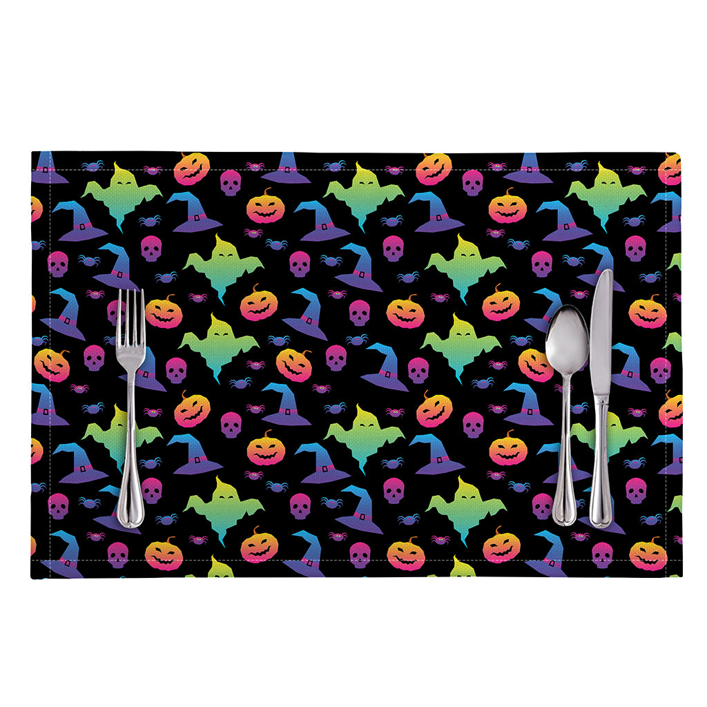 Colorful Halloween Party Pattern Print Placemat