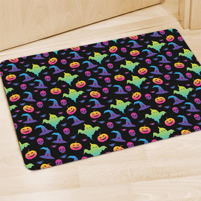 Colorful Halloween Party Pattern Print Polyester Doormat