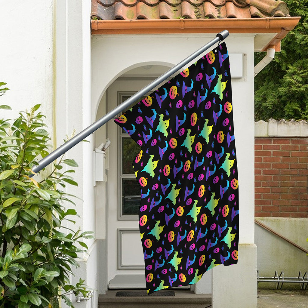 Colorful Halloween Party Pattern Print Polyester Flag