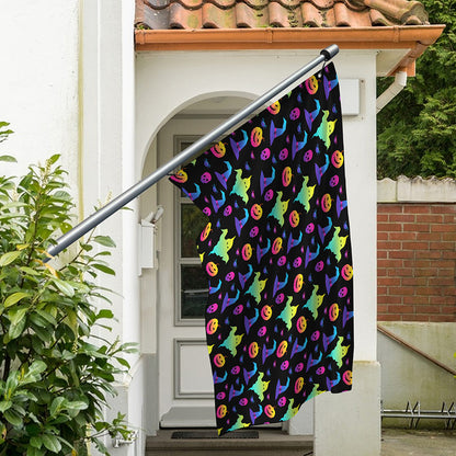 Colorful Halloween Party Pattern Print Polyester Flag