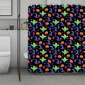 Colorful Halloween Party Pattern Print Polyester Shower Curtain