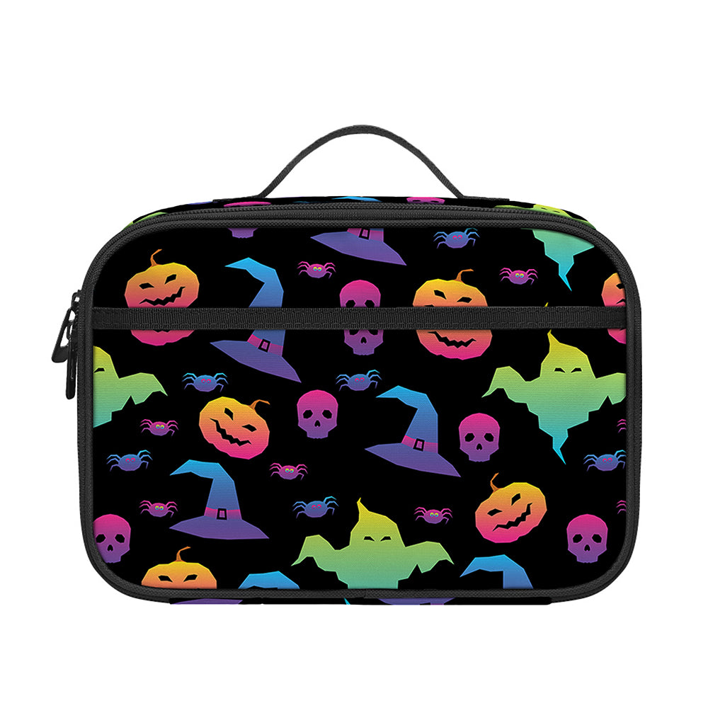 Colorful Halloween Party Pattern Print Portable Lunch Bag