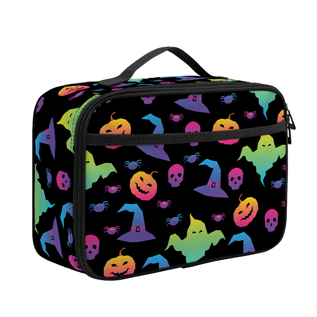 Colorful Halloween Party Pattern Print Portable Lunch Bag