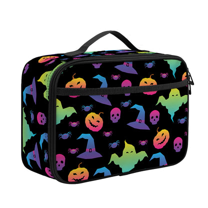 Colorful Halloween Party Pattern Print Portable Lunch Bag