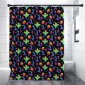 Colorful Halloween Party Pattern Print Premium Shower Curtain