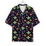 Colorful Halloween Party Pattern Print Rayon Hawaiian Shirt