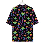 Colorful Halloween Party Pattern Print Rayon Hawaiian Shirt