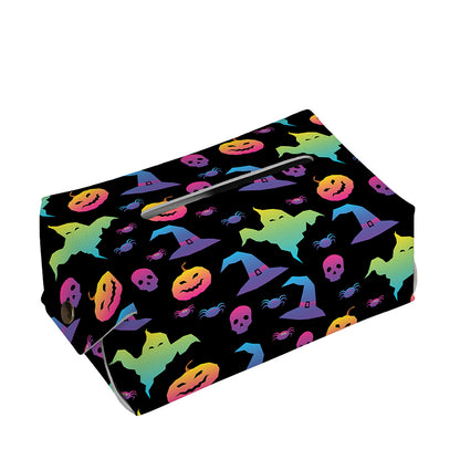 Colorful Halloween Party Pattern Print Rectangle Tissue Box Cover