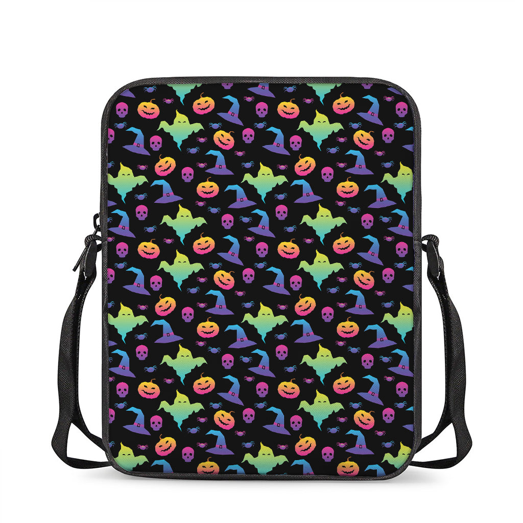Colorful Halloween Party Pattern Print Rectangular Crossbody Bag