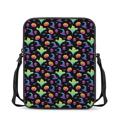 Colorful Halloween Party Pattern Print Rectangular Crossbody Bag