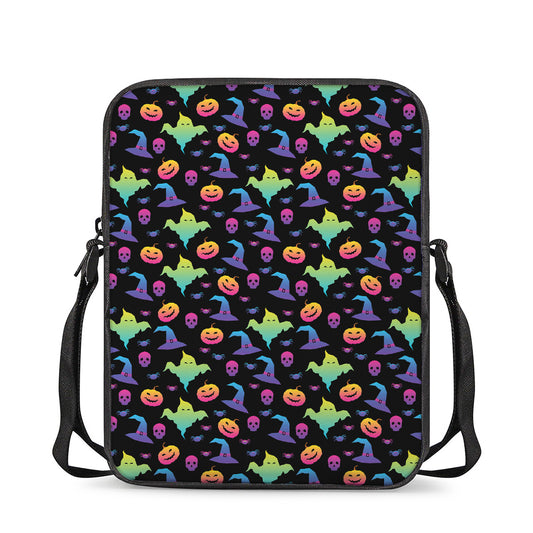 Colorful Halloween Party Pattern Print Rectangular Crossbody Bag