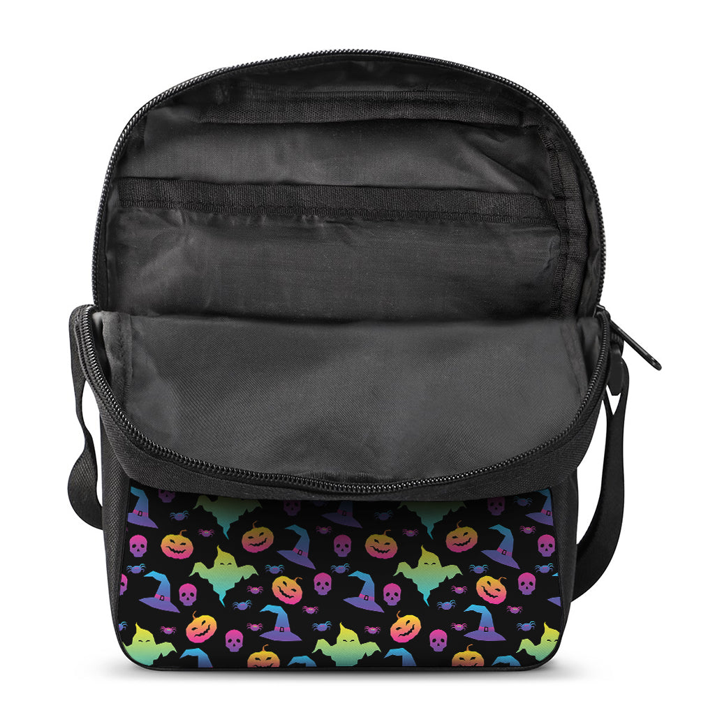 Colorful Halloween Party Pattern Print Rectangular Crossbody Bag