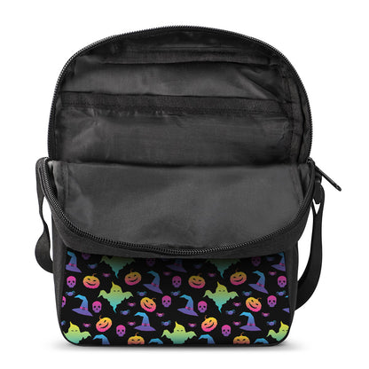 Colorful Halloween Party Pattern Print Rectangular Crossbody Bag