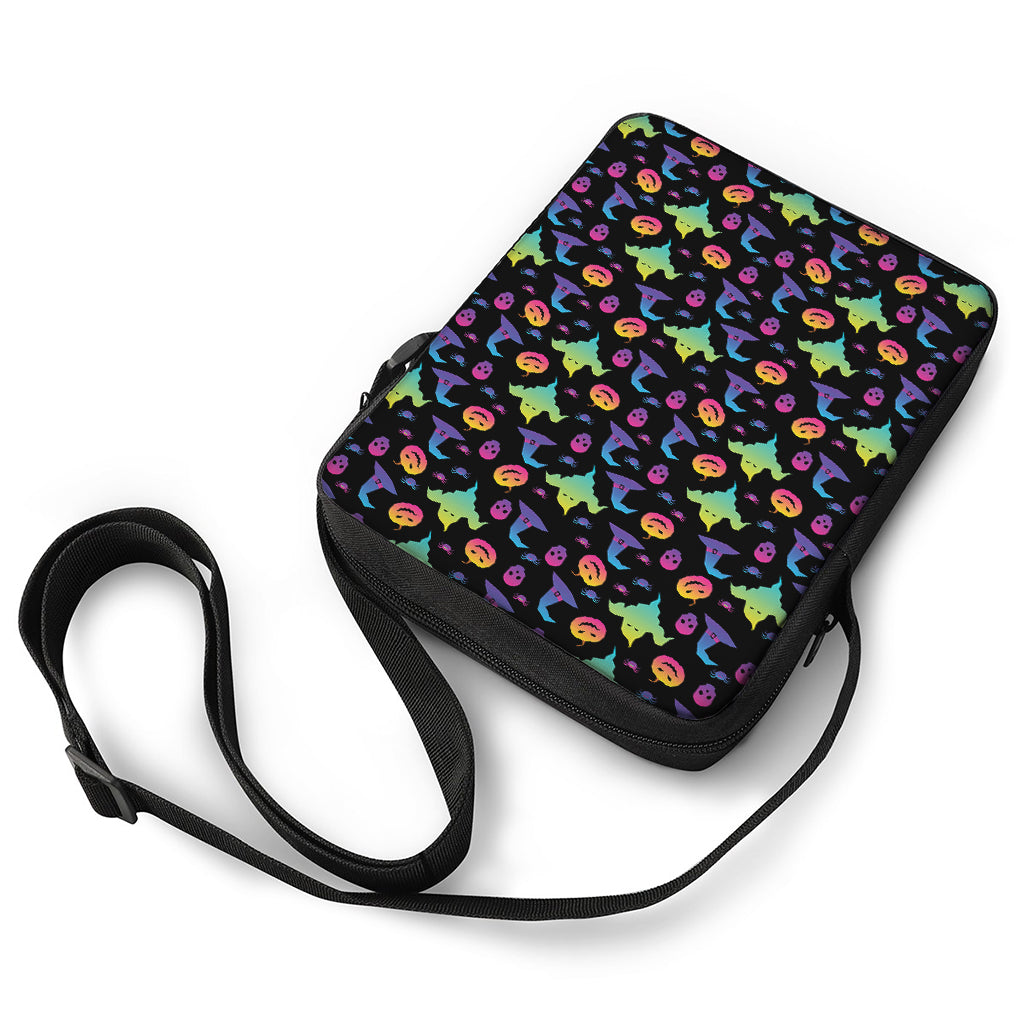 Colorful Halloween Party Pattern Print Rectangular Crossbody Bag