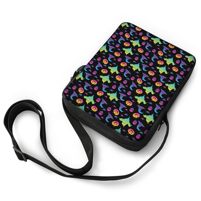 Colorful Halloween Party Pattern Print Rectangular Crossbody Bag