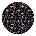 Colorful Halloween Party Pattern Print Round Floor Mat