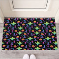 Colorful Halloween Party Pattern Print Rubber Doormat