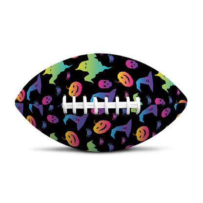 Colorful Halloween Party Pattern Print Rugby Ball