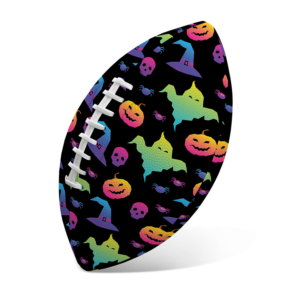 Colorful Halloween Party Pattern Print Rugby Ball