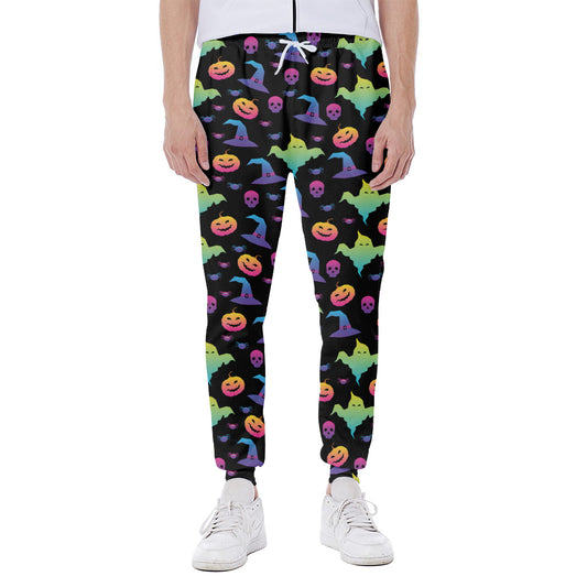 Colorful Halloween Party Pattern Print Scuba Joggers