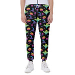 Colorful Halloween Party Pattern Print Scuba Joggers