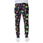 Colorful Halloween Party Pattern Print Scuba Joggers