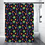 Colorful Halloween Party Pattern Print Shower Curtain