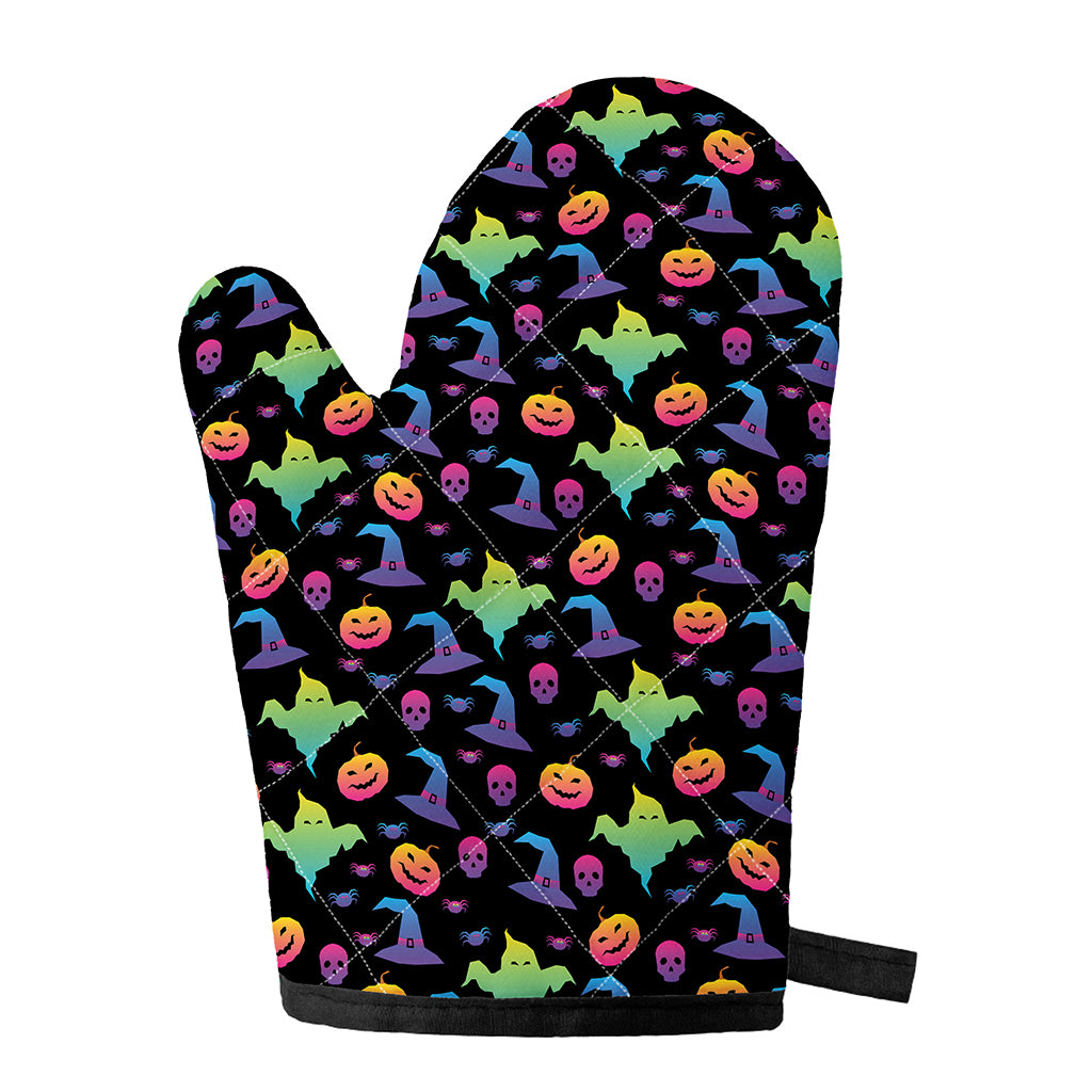 Colorful Halloween Party Pattern Print Single Oven Mitt