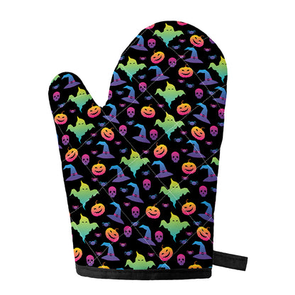 Colorful Halloween Party Pattern Print Single Oven Mitt