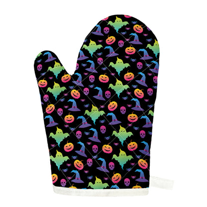 Colorful Halloween Party Pattern Print Single Oven Mitt