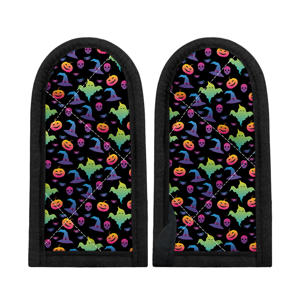 Colorful Halloween Party Pattern Print Skillet Handle Cover